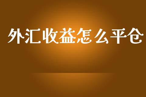 外汇收益怎么平仓_https://cj.lansai.wang_财经问答_第1张