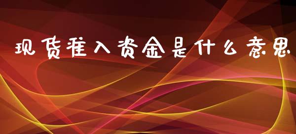 现货准入资金是什么意思_https://cj.lansai.wang_会计问答_第1张