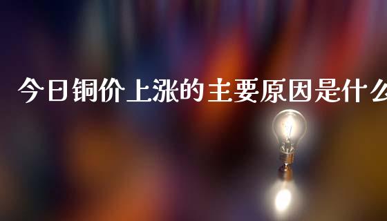 今日铜价上涨的主要原因是什么_https://cj.lansai.wang_会计问答_第1张