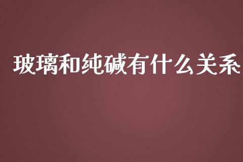 玻璃和纯碱有什么关系_https://cj.lansai.wang_会计问答_第1张