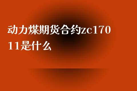 动力煤期货合约zc17011是什么_https://cj.lansai.wang_理财问答_第1张