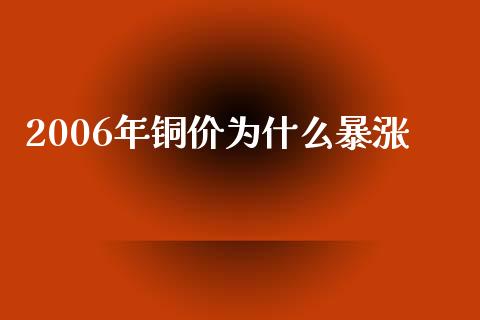 2006年铜价为什么暴涨_https://cj.lansai.wang_会计问答_第1张