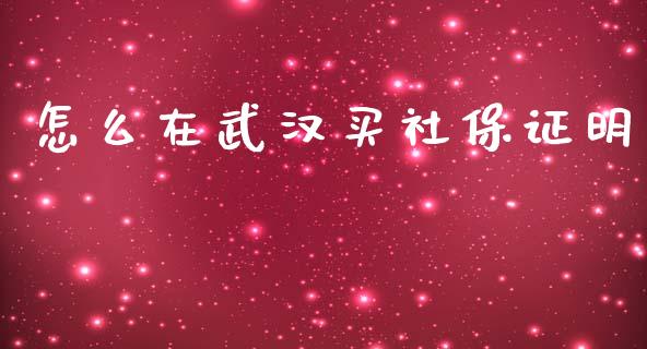 怎么在武汉买社保证明_https://cj.lansai.wang_保险问答_第1张