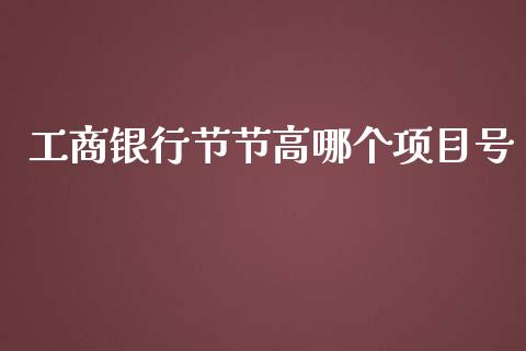 工商银行节节高哪个项目号_https://cj.lansai.wang_理财问答_第1张