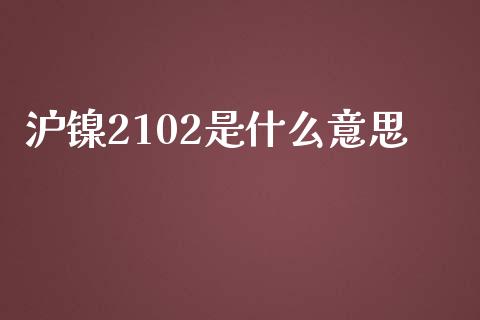 沪镍2102是什么意思_https://cj.lansai.wang_期货问答_第1张