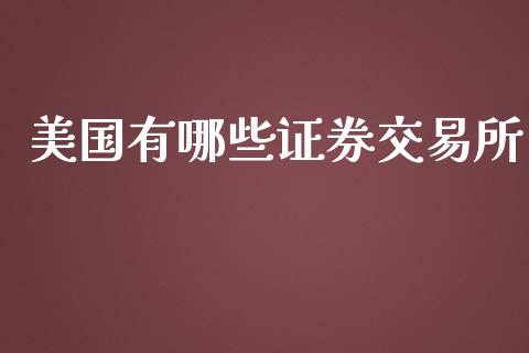 美国有哪些证券交易所_https://cj.lansai.wang_财经问答_第1张