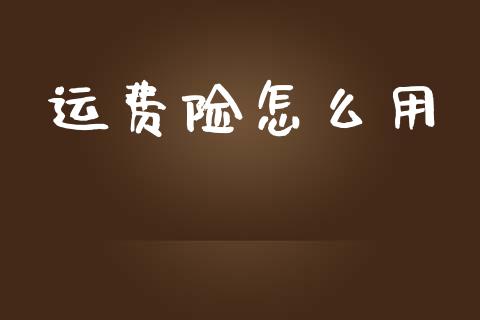 运费险怎么用_https://cj.lansai.wang_保险问答_第1张