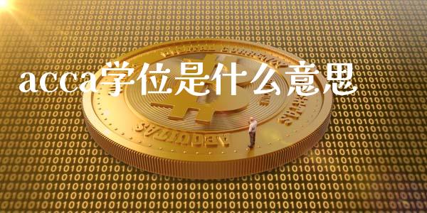 acca学位是什么意思_https://cj.lansai.wang_会计问答_第1张