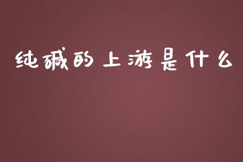 纯碱的上游是什么_https://cj.lansai.wang_理财问答_第1张