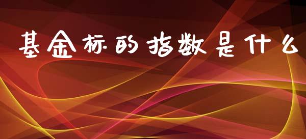 基金标的指数是什么_https://cj.lansai.wang_保险问答_第1张