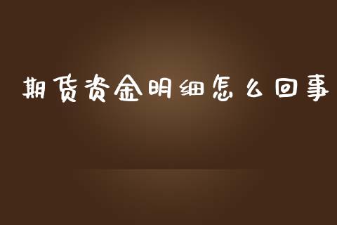 期货资金明细怎么回事_https://cj.lansai.wang_财经百问_第1张