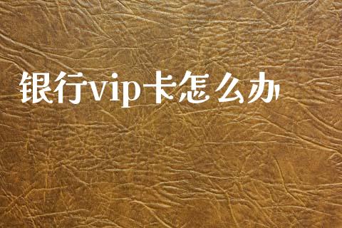 银行vip卡怎么办_https://cj.lansai.wang_金融问答_第1张