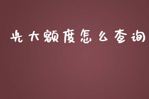 光大额度怎么查询_https://cj.lansai.wang_金融问答_第1张