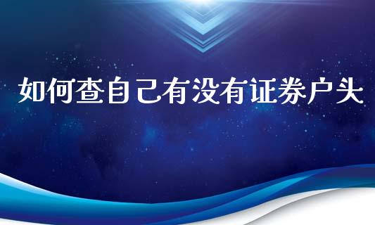 如何查自己有没有证券户头_https://cj.lansai.wang_金融问答_第1张