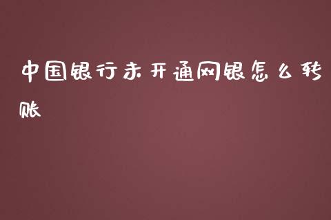 中国银行未开通网银怎么转账_https://cj.lansai.wang_财经问答_第1张