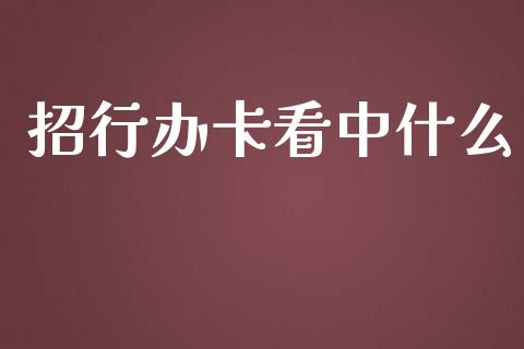 招行办卡看中什么_https://cj.lansai.wang_金融问答_第1张