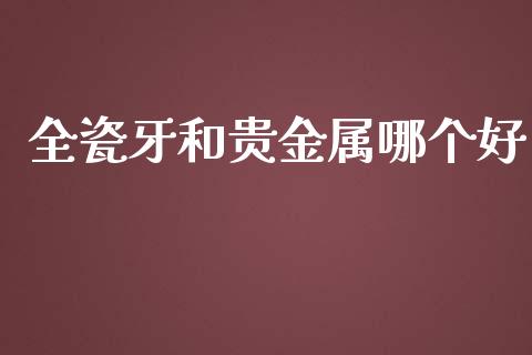 全瓷牙和贵金属哪个好_https://cj.lansai.wang_股市问答_第1张