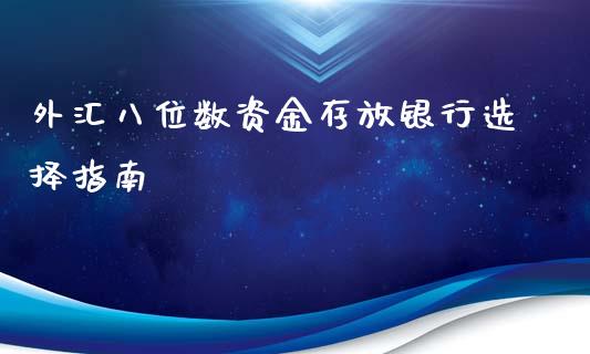 外汇八位数资金存放银行选择指南_https://cj.lansai.wang_理财问答_第1张