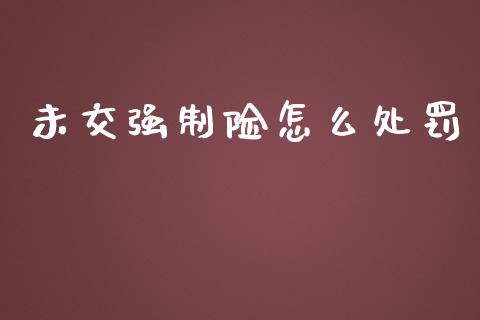 未交强制险怎么处罚_https://cj.lansai.wang_保险问答_第1张