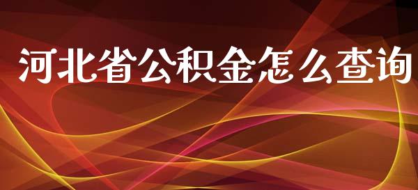 河北省公积金怎么查询_https://cj.lansai.wang_保险问答_第1张