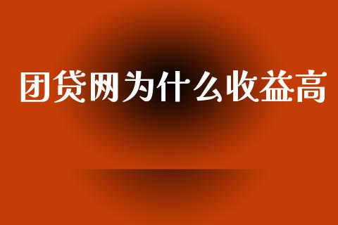 团贷网为什么收益高_https://cj.lansai.wang_理财问答_第1张