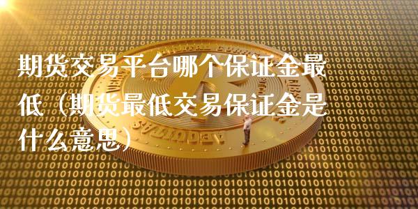 期货交易平台哪个保证金最低（期货最低交易保证金是什么意思）_https://cj.lansai.wang_股市问答_第1张