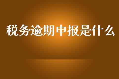 税务逾期申报是什么_https://cj.lansai.wang_会计问答_第1张