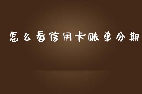 怎么看信用卡账单分期_https://cj.lansai.wang_金融问答_第1张