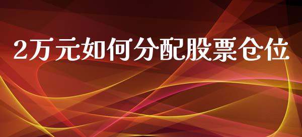 2万元如何分配股票仓位_https://cj.lansai.wang_财经百问_第1张