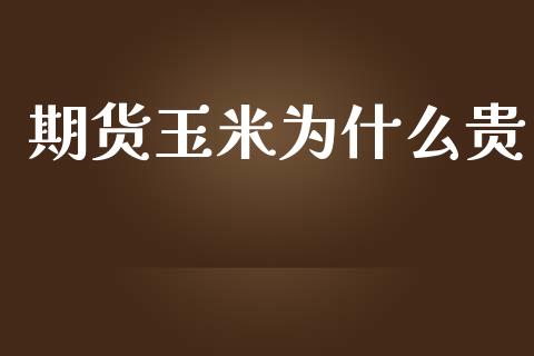 期货玉米为什么贵_https://cj.lansai.wang_保险问答_第1张