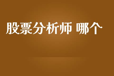 股票分析师 哪个_https://cj.lansai.wang_股市问答_第1张