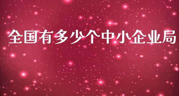 全国有多少个中小企业局_https://cj.lansai.wang_财经问答_第1张