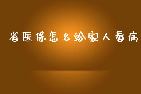 省医保怎么给家人看病_https://cj.lansai.wang_保险问答_第1张