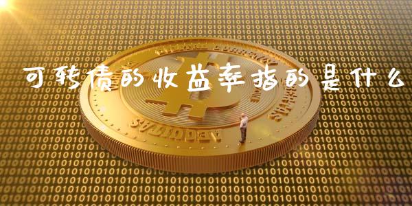 可转债的收益率指的是什么_https://cj.lansai.wang_股市问答_第1张