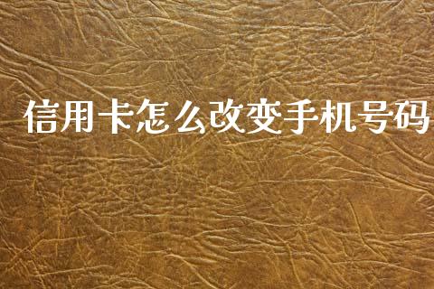 信用卡怎么改变手机号码_https://cj.lansai.wang_金融问答_第1张