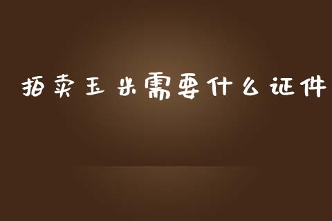 拍卖玉米需要什么证件_https://cj.lansai.wang_会计问答_第1张