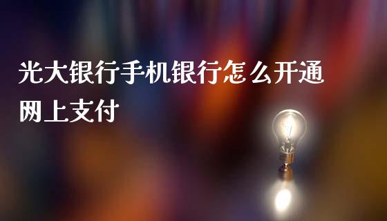 光大银行手机银行怎么开通网上支付_https://cj.lansai.wang_金融问答_第1张