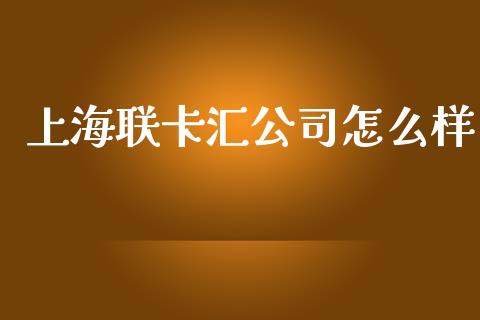 上海联卡汇公司怎么样_https://cj.lansai.wang_理财问答_第1张