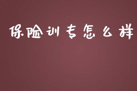 保险训专怎么样_https://cj.lansai.wang_保险问答_第1张