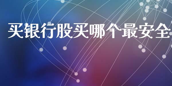 买银行股买哪个最安全_https://cj.lansai.wang_股市问答_第1张