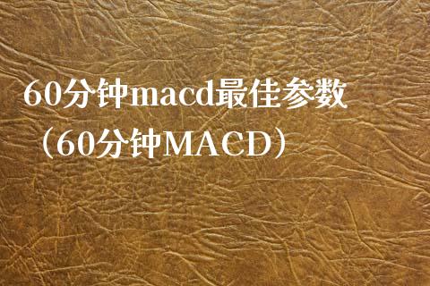 60分钟macd最佳参数（60分钟MACD）_https://cj.lansai.wang_保险问答_第1张