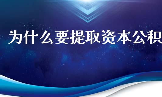 为什么要提取资本公积_https://cj.lansai.wang_会计问答_第1张