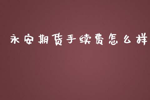 永安期货手续费怎么样_https://cj.lansai.wang_股市问答_第1张