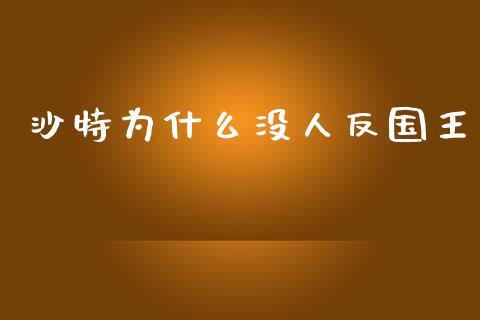 沙特为什么没人反国王_https://cj.lansai.wang_股市问答_第1张