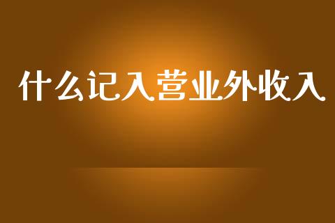 什么记入营业外收入_https://cj.lansai.wang_会计问答_第1张