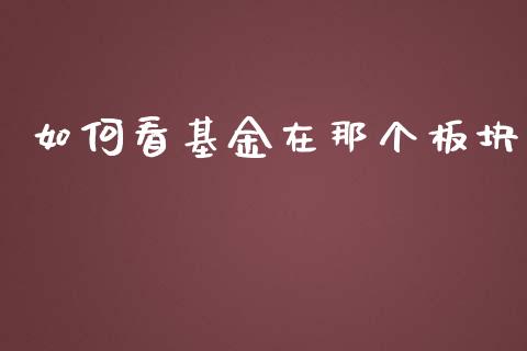 如何看基金在那个板块_https://cj.lansai.wang_财经问答_第1张