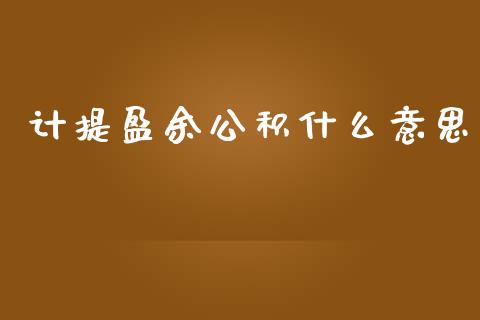 计提盈余公积什么意思_https://cj.lansai.wang_会计问答_第1张