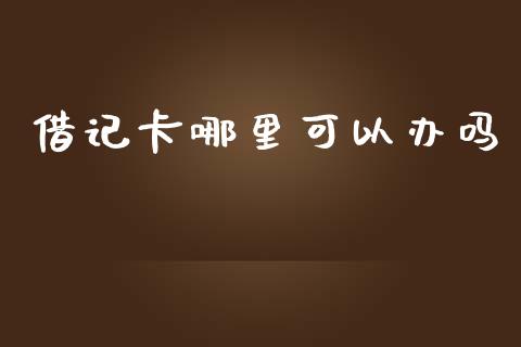 借记卡哪里可以办吗_https://cj.lansai.wang_理财问答_第1张