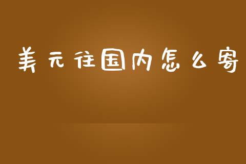 美元往国内怎么寄_https://cj.lansai.wang_财经百问_第1张