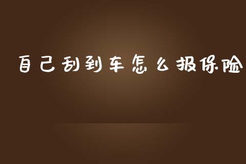 自己刮到车怎么报保险_https://cj.lansai.wang_保险问答_第1张